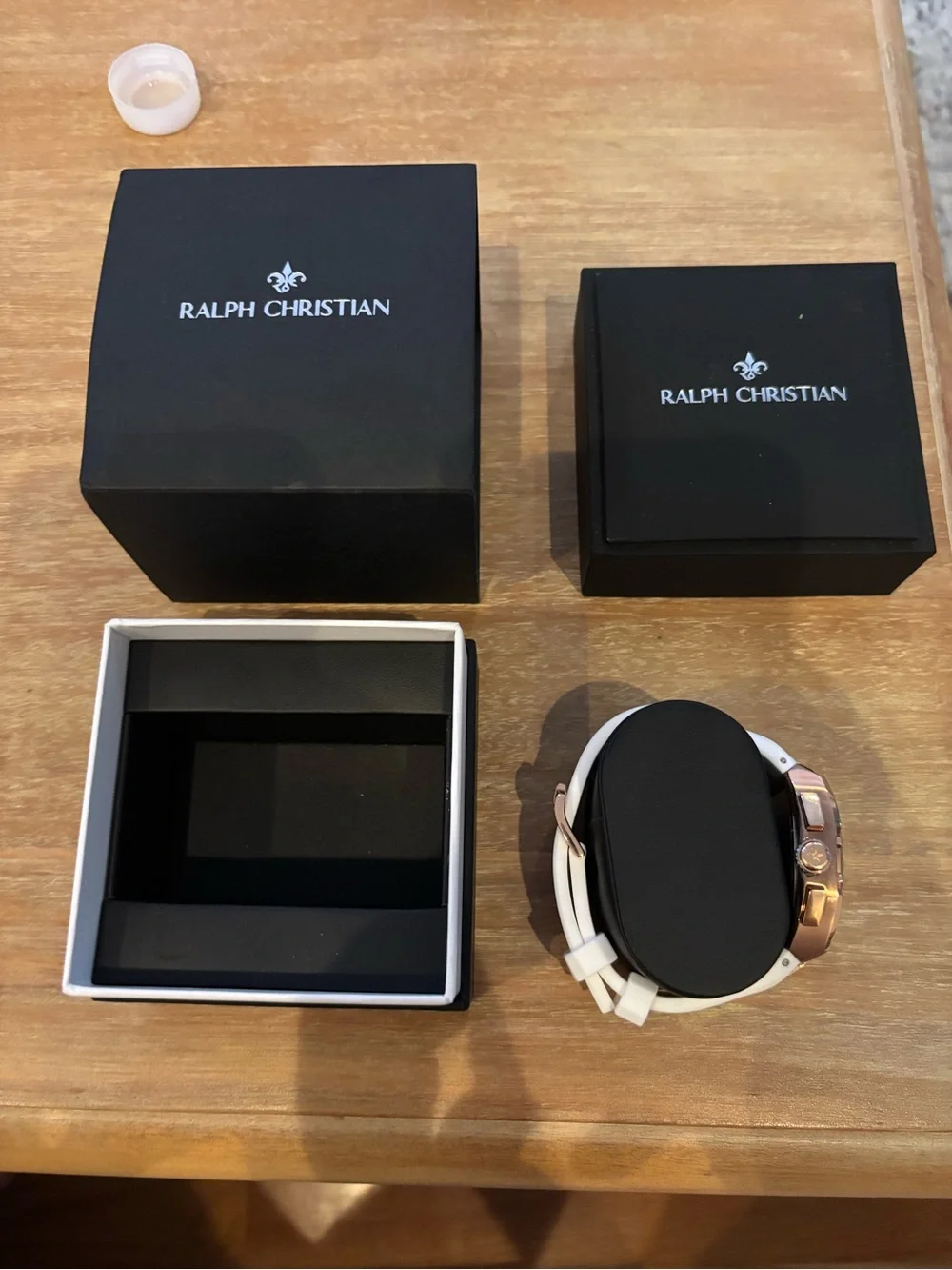 NEW Ralph Christian Intrepid Sport Ice Watch Gilded White
